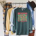 Reading Is My Jam Strawberry Bookish Book Lover Reader Nerd Raglan Sleeve Sweatshirt Heather Blue Lagoon Reading Is My Jam Strawberry Bookish Book Lover Reader Nerd Raglan Sleeve Sweatshirt Heather Blue Lagoon