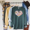 Reading Library Books Lover Heart Librarian Awesome Cute Raglan Sleeve Sweatshirt Heather Blue Lagoon