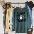 Reading Is Snow Much Fun Winter Bookworm Loves Reading Book Raglan Sleeve Sweatshirt Heather Blue Lagoon Reading Is Snow Much Fun Winter Bookworm Loves Reading Book Raglan Sleeve Sweatshirt Heather Blue Lagoon