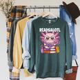 Readsalotl Axolotl Reading Book Bookworm Raglan Sleeve Sweatshirt Heather Blue Lagoon Readsalotl Axolotl Reading Book Bookworm Raglan Sleeve Sweatshirt Heather Blue Lagoon