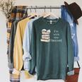 Retro I'm With The Banned Books Raglan Sleeve Sweatshirt Heather Blue Lagoon