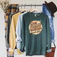 Retro Tired Moms Book Club Bookish Booktrovert Mother's Day Raglan Sleeve Sweatshirt Heather Blue Lagoon