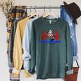 San Francisco Cat Golden Gate Bridge Book Lover Vintage Raglan Sleeve Sweatshirt Heather Blue Lagoon