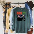 Sci Fi Nerd Science Fiction Book Movie Fan Raglan Sleeve Sweatshirt Heather Blue Lagoon