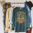 Senior 2026 Final Chapter Retro Book Lover Last First Day Raglan Sleeve Sweatshirt Heather Blue Lagoon