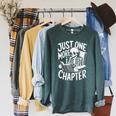 Skeleton Reading Book Halloween Just One More Chapter Raglan Sleeve Sweatshirt Heather Blue Lagoon Skeleton Reading Book Halloween Just One More Chapter Raglan Sleeve Sweatshirt Heather Blue Lagoon