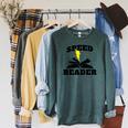 Speed Reader Book Lover Reading Raglan Sleeve Sweatshirt Heather Blue Lagoon