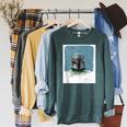 Star Wars The Book Of Boba Fett Armor Raglan Sleeve Sweatshirt Heather Blue Lagoon