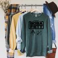 Star Wars The Book Of Boba Fett Armor Symbols V-2 Raglan Sleeve Sweatshirt Heather Blue Lagoon