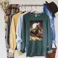 Star Wars The Book Of Boba Fett Combat Pose Portrait Raglan Sleeve Sweatshirt Heather Blue Lagoon Star Wars The Book Of Boba Fett Combat Pose Portrait Raglan Sleeve Sweatshirt Heather Blue Lagoon