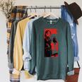 Star Wars The Book Of Boba Fett Fennec Shand Vintage Poster Raglan Sleeve Sweatshirt Heather Blue Lagoon