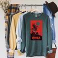 Star Wars The Book Of Boba Fett Vintage Poster Raglan Sleeve Sweatshirt Heather Blue Lagoon