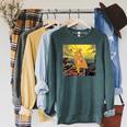 Star Wars The Mandalorian Din Djarin Comic Book Raglan Sleeve Sweatshirt Heather Blue Lagoon