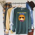 Summer Reading Club Sun Reading Book Men Women Kids Raglan Sleeve Sweatshirt Heather Blue Lagoon