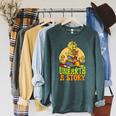 Summer Reading Teacher Unearth a Story Library Book Lover Raglan Sleeve Sweatshirt Heather Blue Lagoon