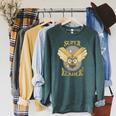 Super Reader Owl Bookmarks Reading Librarian Nocturnal Book Raglan Sleeve Sweatshirt Heather Blue Lagoon