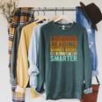 I Survived Reading Banned Books Bookaholic Book Lovers Raglan Sleeve Sweatshirt Heather Blue Lagoon