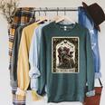 Tarot Card The Emotional Damage Skeleton Romantasy Book Raglan Sleeve Sweatshirt Heather Blue Lagoon Tarot Card The Emotional Damage Skeleton Romantasy Book Raglan Sleeve Sweatshirt Heather Blue Lagoon