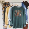 Teacher Coquette Bow Book First Day Of School Back To School Raglan Sleeve Sweatshirt Heather Blue Lagoon
