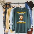 That's What I Do I Read Books I Avoid People I Know Things Raglan Sleeve Sweatshirt Heather Blue Lagoon