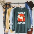 That's What I Do I Read Books Drink Tea And Know Things Raglan Sleeve Sweatshirt Heather Blue Lagoon That's What I Do I Read Books Drink Tea And Know Things Raglan Sleeve Sweatshirt Heather Blue Lagoon
