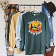 Thick Thighs Witch Vibes Spell Book And Potions Raglan Sleeve Sweatshirt Heather Blue Lagoon