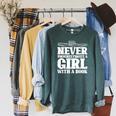 Never Underestimate a Girl With a Book Aesthetic Graphic Raglan Sleeve Sweatshirt Heather Blue Lagoon Never Underestimate a Girl With a Book Aesthetic Graphic Raglan Sleeve Sweatshirt Heather Blue Lagoon