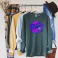 Volleyball Lets Pepper Retro Pop Comic Book Style Player Art Raglan Sleeve Sweatshirt Heather Blue Lagoon