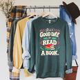 Women's It Is A Good Day To Read A Book Reading Lover Raglan Sleeve Sweatshirt Heather Blue Lagoon