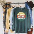 Women's Read More Books Retro Vintage Book Lover Raglan Sleeve Sweatshirt Heather Blue Lagoon Women's Read More Books Retro Vintage Book Lover Raglan Sleeve Sweatshirt Heather Blue Lagoon