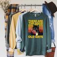 Women's These Are The Good Old Days Cat Reading A Book Raglan Sleeve Sweatshirt Heather Blue Lagoon Women's These Are The Good Old Days Cat Reading A Book Raglan Sleeve Sweatshirt Heather Blue Lagoon