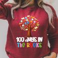 100 Days In The Books Tree Of Knowledge 100th Day Of School Raglan Sleeve Sweatshirt Heather Dust
