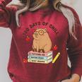 100 Days Of Chill Cute Capybara School Book Lover Raglan Sleeve Sweatshirt Heather Dust
