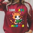100 Days Smarter Happy Cute Cat Reading A Book Raglan Sleeve Sweatshirt Heather Dust 100 Days Smarter Happy Cute Cat Reading A Book Raglan Sleeve Sweatshirt Heather Dust
