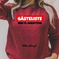 10th Birthday Guest List Guest Book Ten Years Raglan Sleeve Sweatshirt Heather Dust