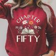 1976 Chapter Fifty 50th Birthday Decorations Wildflower Book Raglan Sleeve Sweatshirt Heather Dust 1976 Chapter Fifty 50th Birthday Decorations Wildflower Book Raglan Sleeve Sweatshirt Heather Dust