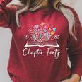 1985 Chapter Forty 40th Birthday Books Themed 40 Year Old Raglan Sleeve Sweatshirt Heather Dust 1985 Chapter Forty 40th Birthday Books Themed 40 Year Old Raglan Sleeve Sweatshirt Heather Dust