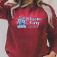 1986 Chapter Forty 40th Birthday Blue Toile Floral Book Raglan Sleeve Sweatshirt Heather Dust 1986 Chapter Forty 40th Birthday Blue Toile Floral Book Raglan Sleeve Sweatshirt Heather Dust