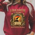 2026 Summer Reading Dinosaur Unearth A Story Book Lover Raglan Sleeve Sweatshirt Heather Dust