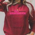 20th Birthday Guest List Party Guest Book Girls Women Raglan Sleeve Sweatshirt Heather Dust