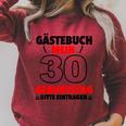 30th Birthday Party Guest List Guest Book 30th Birthday Raglan Sleeve Sweatshirt Heather Dust