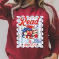 4th Of July Patriotic Read Blue Books Men Women Kid Raglan Sleeve Sweatshirt Heather Dust 4th Of July Patriotic Read Blue Books Men Women Kid Raglan Sleeve Sweatshirt Heather Dust