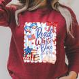 4th Of July Read Blue Patriotic Book Lovers Girl Women Raglan Sleeve Sweatshirt Heather Dust 4th Of July Read Blue Patriotic Book Lovers Girl Women Raglan Sleeve Sweatshirt Heather Dust