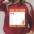 50th Birthday SIGN MY 50TH BIRTHDAY GUESTBOOK 50 Years Raglan Sleeve Sweatshirt Heather Dust 50th Birthday SIGN MY 50TH BIRTHDAY GUESTBOOK 50 Years Raglan Sleeve Sweatshirt Heather Dust