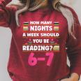 6 7 Meme Book Lover Teachers Bookish Men Women Kids Raglan Sleeve Sweatshirt Heather Dust