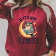 6-7 Nights Reading Owl On Moon Book Lover Reading Raglan Sleeve Sweatshirt Heather Dust
