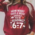 67 For Reading With Books Raglan Sleeve Sweatshirt Heather Dust
