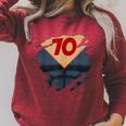 71st Birthday Comic Book Hero Born In 1954 Raglan Sleeve Sweatshirt Heather Dust