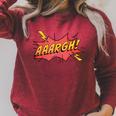 AAARGH Bubble From Comic Book Or Cartoon Raglan Sleeve Sweatshirt Heather Dust