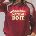 Abibliophobia Book Lover Humor Reading Novelty Raglan Sleeve Sweatshirt Heather Dust